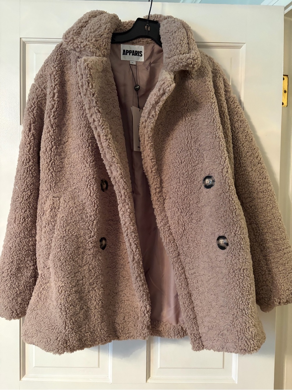 Apparis Taupe Plush Teddy Jacket